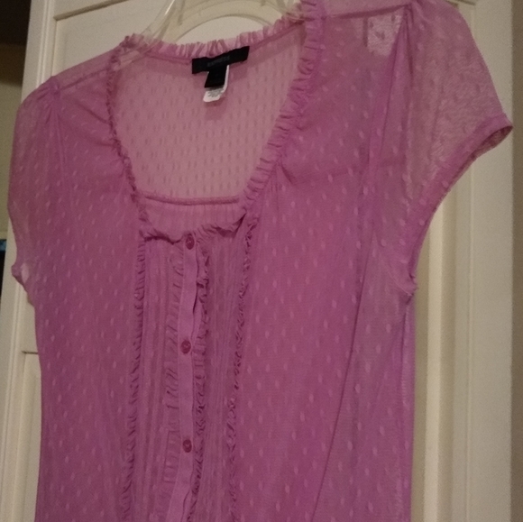 Express rose colored sheer blouse size M - Picture 6 of 8